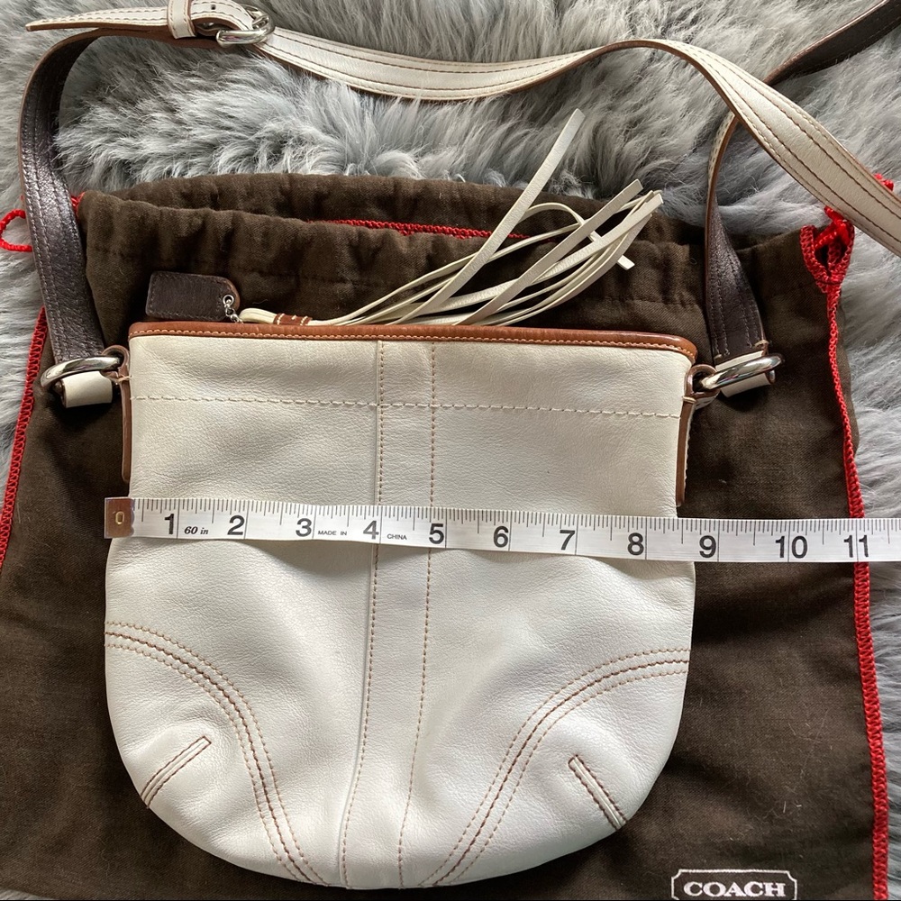 Coach White Leather Small Crossbody Bag